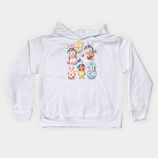 Cute Easter Unicorns Kids Hoodie